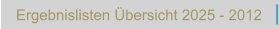 Ergebnislisten �bersicht 2025 - 2012
